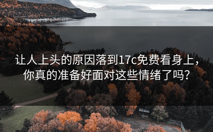 让人上头的原因落到17c免费看身上，你真的准备好面对这些情绪了吗？